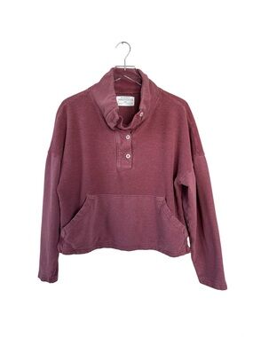 REI Co-op Cropped Pullover Sweatshirt Hemp Blend Mauve Pink Size Small